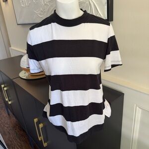 For The Republic Monochrome Striped Soft tee